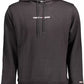 Tommy Hilfiger Sleek Black Hooded Embroidered Sweatshirt