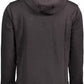 Tommy Hilfiger Sleek Black Hooded Embroidered Sweatshirt