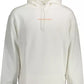 Calvin Klein Chic White Cotton Hooded Sweatshirt with Logo Detail