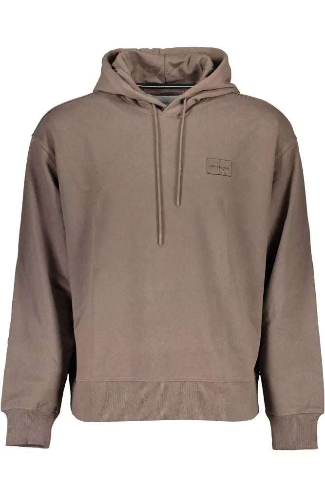 Calvin Klein Eco-Conscious Hooded Brown Sweatshirt