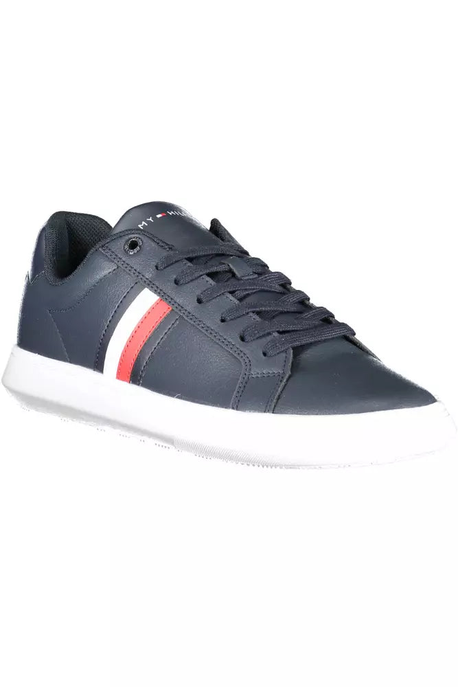 Tommy Hilfiger Blue Leather Men Sneaker