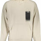 Calvin Klein Beige Hooded Sweatshirt with Central Pocket