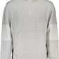 Calvin Klein Elegant Gray Hooded Sweatshirt with Contrasting Details