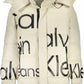 Calvin Klein Elegant Beige Long-Sleeved Jacket with Removable Hood