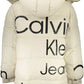 Calvin Klein Elegant Beige Long-Sleeved Jacket with Removable Hood