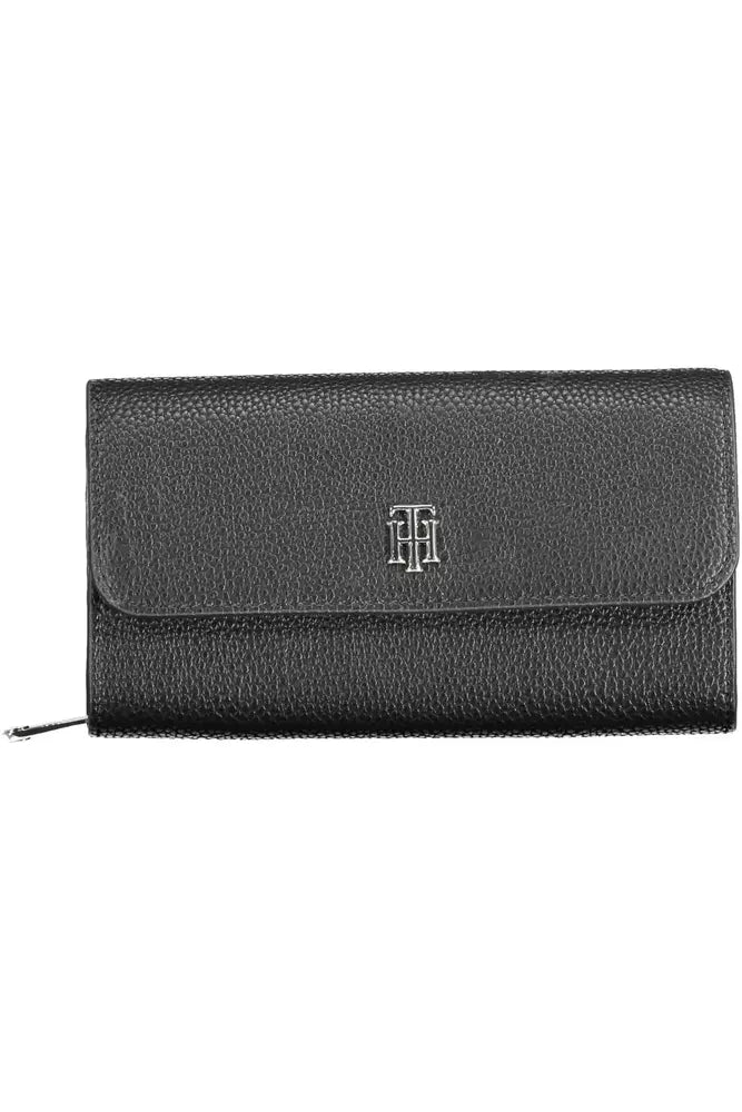 Tommy Hilfiger Elegant Black Bifold Wallet with Coin Purse