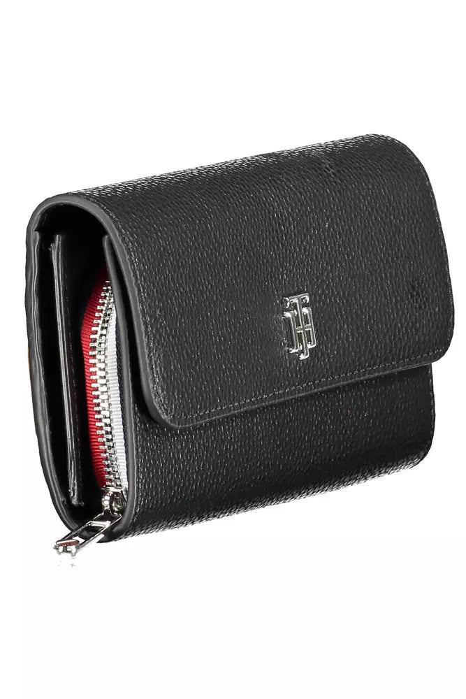 Tommy Hilfiger Elegant Black Bifold Wallet with Coin Purse