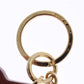 Dolce & Gabbana Brown Leather Miss SICILY Gold Finder Chain Keychain