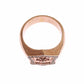 Nialaya Chic Pink Gold Plated Sterling Silver Ring