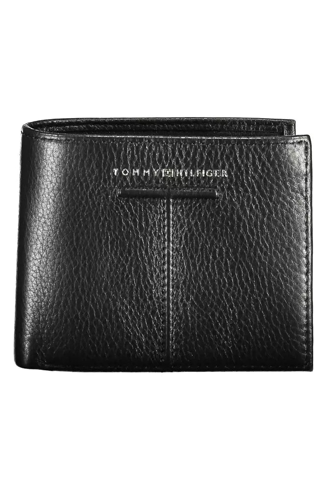 Tommy Hilfiger Chic Black Leather Dual-Compartment Wallet