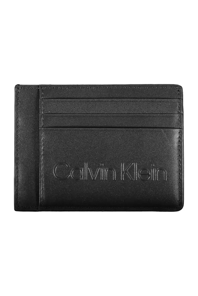 Calvin Klein Sleek Black Polyethylene Card Holder