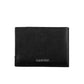 Calvin Klein Sleek Black Leather Card Holder with Logo