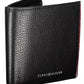 Tommy Hilfiger Sleek Black Leather Dual Compartment Wallet