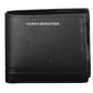 Tommy Hilfiger Sleek Black Leather Bifold Wallet with Coin Purse