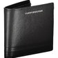 Tommy Hilfiger Sleek Black Leather Bifold Wallet with Coin Purse