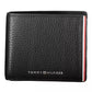 Tommy Hilfiger Sleek Black Leather Wallet with Logo Detail