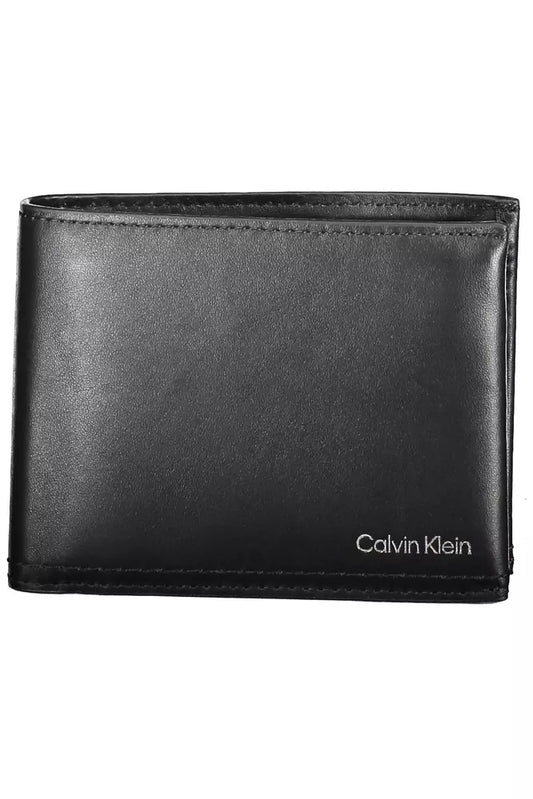 Calvin Klein Elegant Black Leather Bi-Fold Wallet