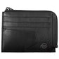 Piquadro Sleek Black Leather Card Holder with RFID Blocker