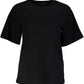 Cavalli Class Sleek Black Cotton Tee with Exclusive Print