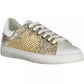 Emporio Armani Gleaming Gold Lace-Up Sport Sneakers