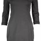 Calvin Klein Elegant Off-Shoulder Black Dress with Contrast Details