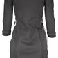 Calvin Klein Elegant Off-Shoulder Black Dress with Contrast Details