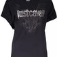 Just Cavalli Elegant Logo Print Tee with Stretch Comfort