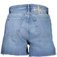 Calvin Klein Chic Embroidered Denim Shorts with Worn Detail