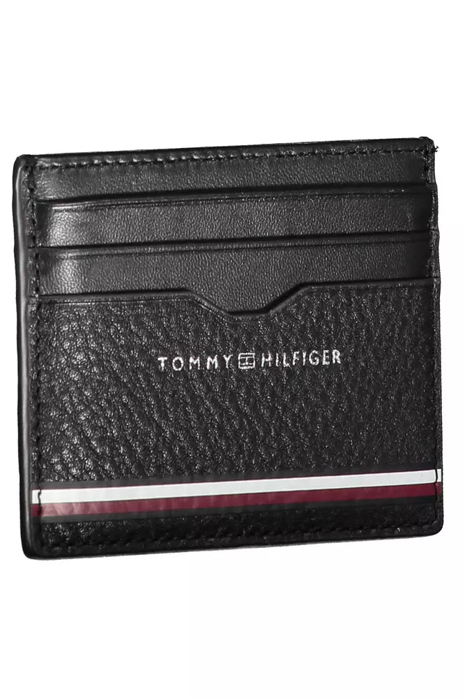 Tommy Hilfiger Black Leather Men Wallet