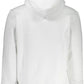 Calvin Klein Chic White Hooded Sweatshirt with Logo Embroidery