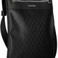 Calvin Klein Sleek Black Shoulder Bag with Contrasting Details