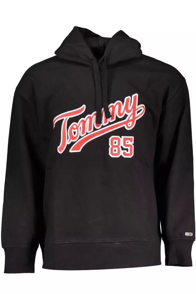 Tommy Hilfiger Elegant Black Hooded Sweatshirt