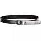 Calvin Klein Elegant Black Leather Belt with Logo Detail