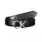 Calvin Klein Sleek Black Leather Belt with Logo Buckle