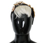 Dolce & Gabbana Black Crystal White Hair Parrucchiera Headband Diadem