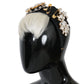 Dolce & Gabbana Black Crystal White Hair Parrucchiera Headband Diadem