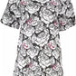 Cavalli Class Elegant Short Sleeve Round Neckline Printed Dress