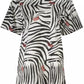 Cavalli Class Elegant Short Sleeve Printed Dress