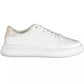 Calvin Klein Chic White Lace-Up Sneakers with Logo Detail