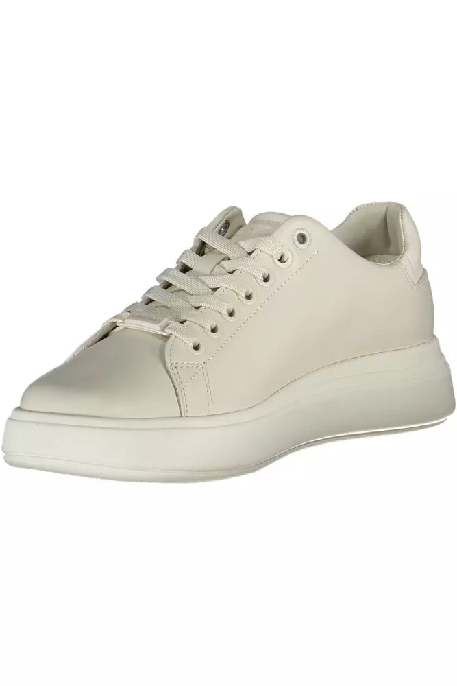 Calvin Klein Elegant Beige Trainer with Logo Detail