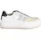 Calvin Klein Sleek White Platform Sneakers with Contrast Details