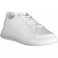 Calvin Klein Chic White Lace-Up Sneakers with Logo Detail