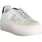 Calvin Klein Sleek White Platform Sneakers with Contrast Details