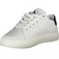 Calvin Klein Chic White Lace-Up Sneakers with Contrasting Details