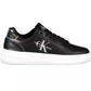 Calvin Klein Sleek Black Lace-Up Sneakers with Contrasting Details