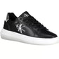 Calvin Klein Sleek Black Lace-Up Sneakers with Contrasting Details