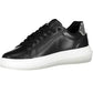 Calvin Klein Sleek Black Lace-Up Sneakers with Contrasting Details