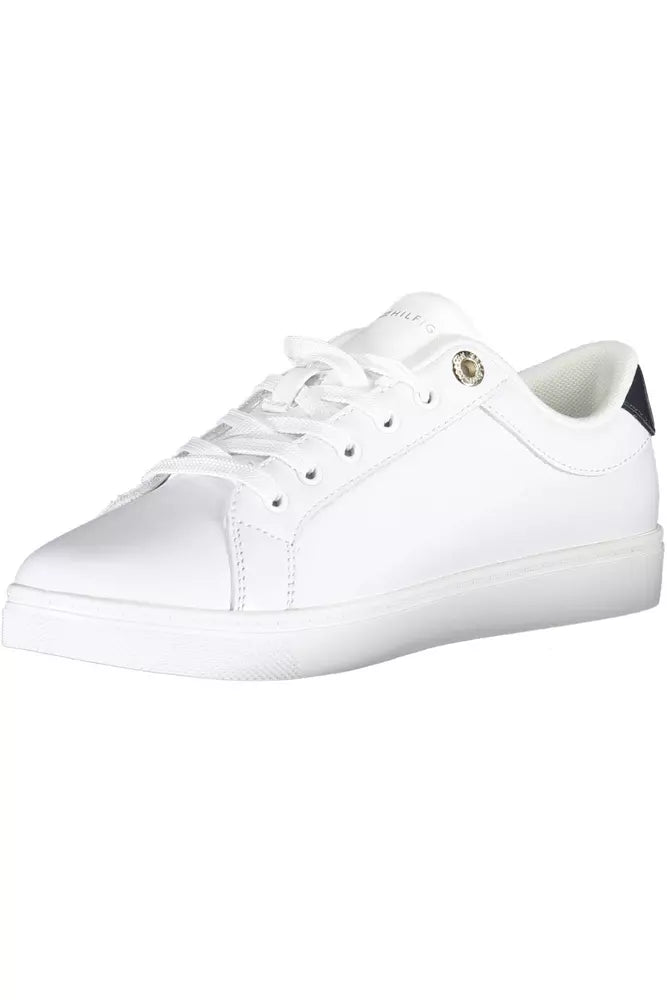 Tommy Hilfiger Eco-Conscious White Sneakers with Logo Accent