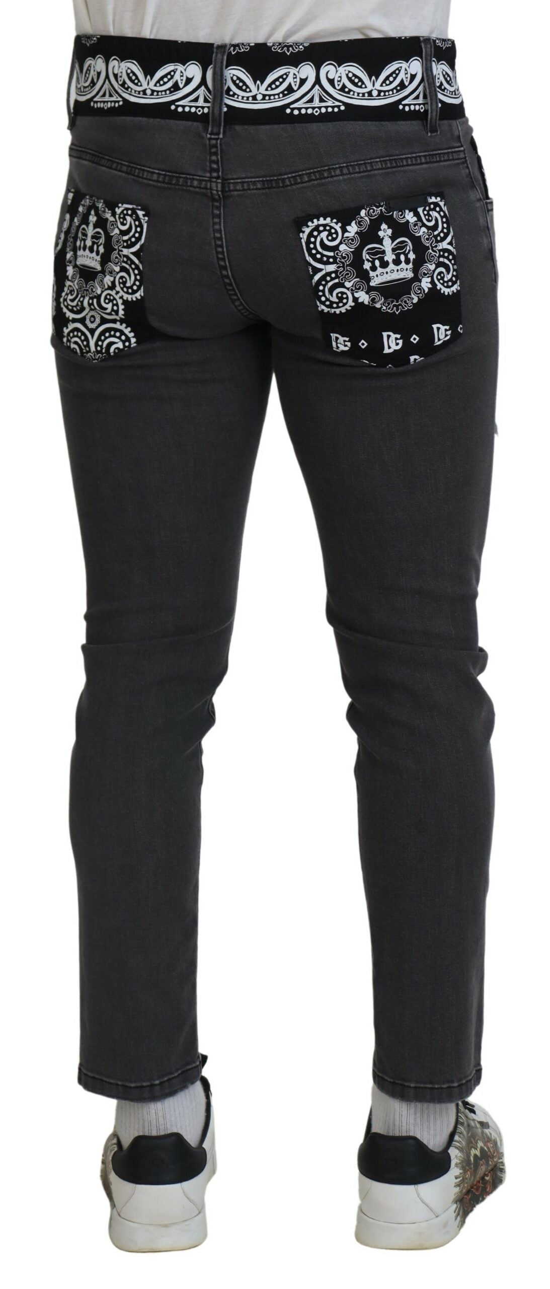 Dolce & Gabbana Chic Gray Slim Fit Skinny Jeans