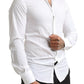 Dolce & Gabbana Elegant Slim Fit White Cotton Dress Shirt